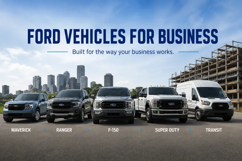 Ford Maverick, Ranger, F-150, Super Duty and Transit commercial vehicle lineup