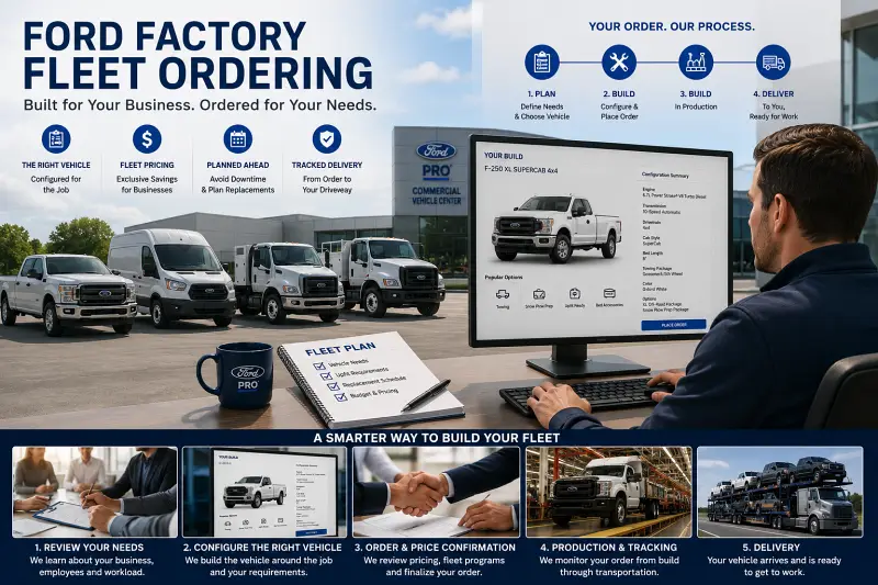 Ford factory fleet ordering process for qualified business fleet customers