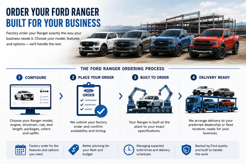 Ford Ranger factory ordering process for business fleet customers