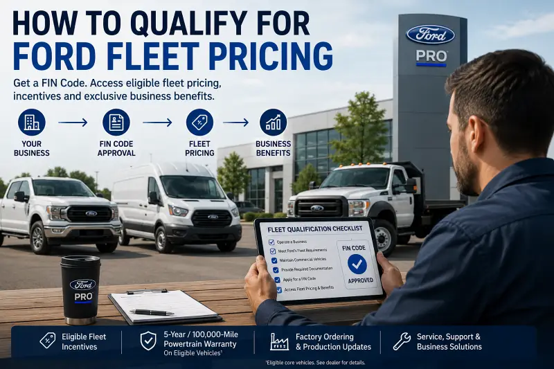 How to qualify for Ford fleet pricing and obtain a Ford FIN Code for a business