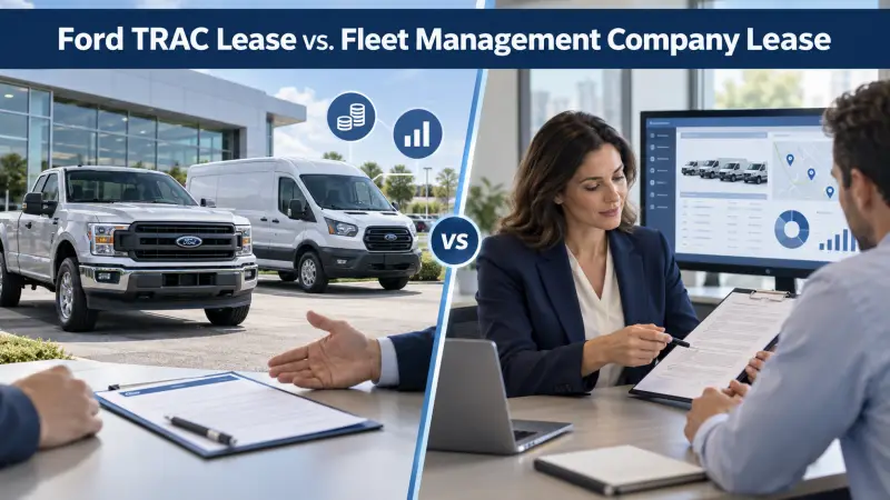 Ford commercial truck and van lease compared with a fleet management company lease proposal